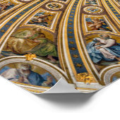 聖ペテロ大聖堂ドーム – バチカン,ローマ,イタリア ポスター (角)