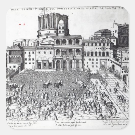 聖ペテロ広場の教皇の祝福 スクエアシール (正面)