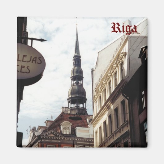 聖ペテロ教会、リガ、ラトビア。 マグネット (正面)