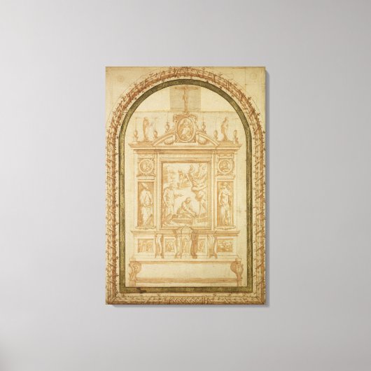 聖ペテロ魚釣り、祭壇勉強 キャンバスプリント (正面)