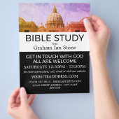 聖ペトロのバジリカ、キリスト教聖書のクラス広告 チラシ (手)