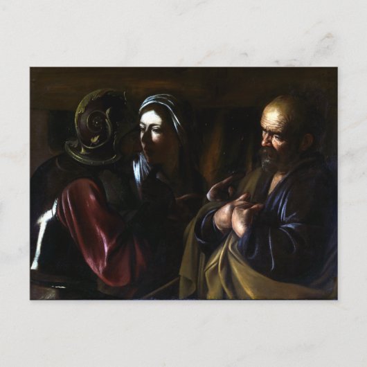 聖ペトロの否定カラヴァッジョ ポストカード (正面)