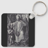 聖ボニフェイス英語ベネディクト派の僧侶 キーホルダー (裏面)