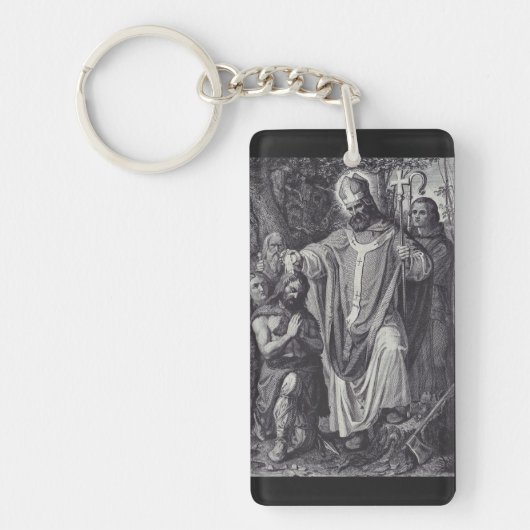 聖ボニフェイス英語ベネディクト派の僧侶 キーホルダー (正面)