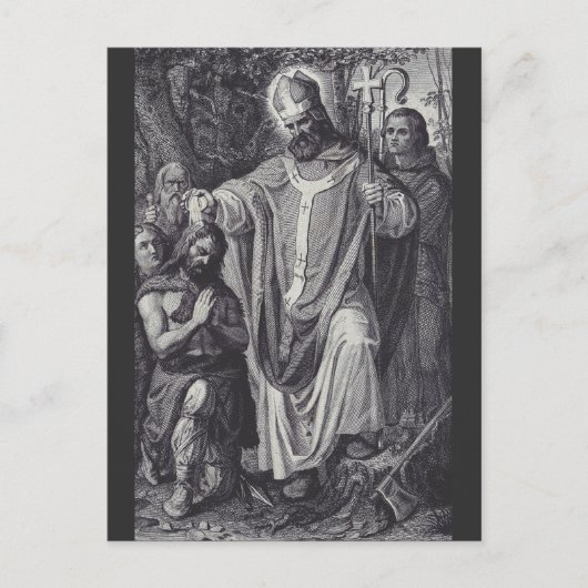 聖ボニフェイス英語ベネディクト派の僧侶 シーズンポストカード (正面)