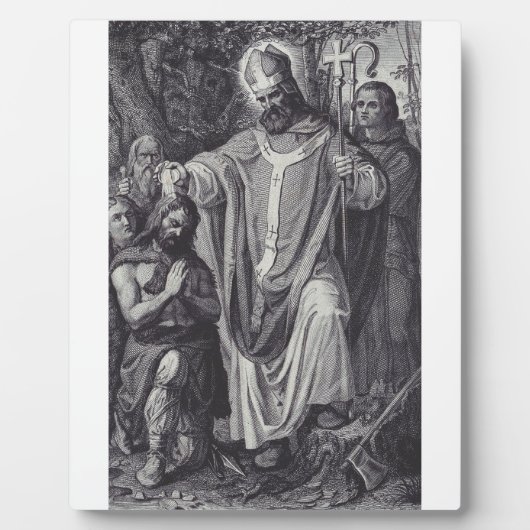 聖ボニフェイス英語ベネディクト派の僧侶 フォトプラーク (正面)