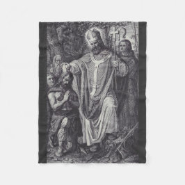 聖ボニフェイス英語ベネディクト派の僧侶 フリースブランケット