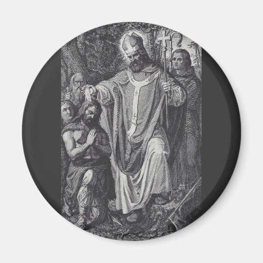 聖ボニフェイス英語ベネディクト派の僧侶 マグネット (正面)