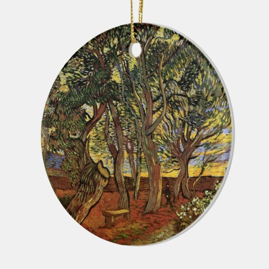聖ポール病院の庭(せいポールびょういんのにわ)by ヴィンセント・ヴァン・ゴッホ セラミックオーナメント (左)