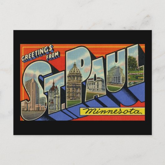 聖ポール・ミネソタの挨拶 ポストカード (正面)