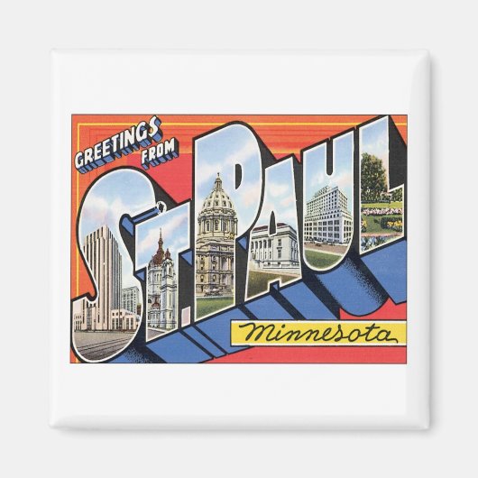 聖ポール・ミネソタの挨拶 マグネット (正面)