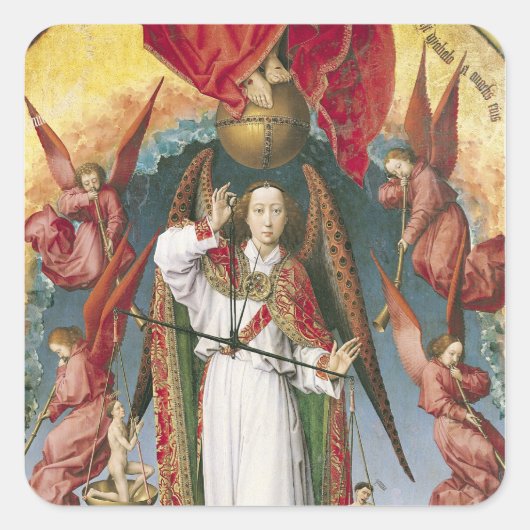 聖マイケルが魂を量る スクエアシール (正面)