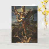 聖マイケルとサタン – ラファエル カード (黄色い花)