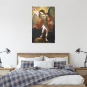 聖マイケルは悪魔を深淵に追放する キャンバスプリント (インサイチュ (寝室))