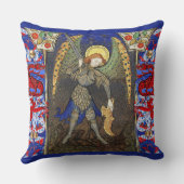 聖マイケル大天使と悪魔、赤いドラゴン クッション (裏面)