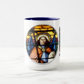 聖マイケル天使長ステンドグラス窓 マグカップ (中央)