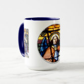 聖マイケル天使長ステンドグラス窓 マグカップ (正面左)