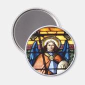 聖マイケル天使長ステンドグラス窓 マグネット (正面/裏面)