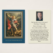 聖マイケル葬儀カトリック記念祈りの言葉カード (正面&裏面)