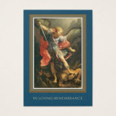 聖マイケル葬儀カトリック記念祈りの言葉カード (正面)