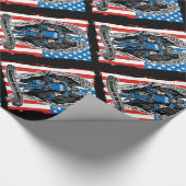 聖マイケル警察が戦闘で我々を守る ラッピングペーパー (角)