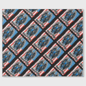 聖マイケル警察が戦闘で我々を守る ラッピングペーパー (フラット)