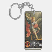 聖マイケル·アルチャンゲル宗教カトリック キーホルダー (正面左)