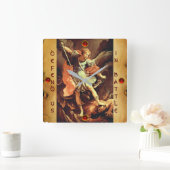 聖マイケル·アルチャンゲル羊皮紙 スクエア壁時計 (ホーム)