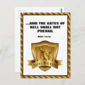 聖マイケル・アーチャンエル聖なる書物、 経典バイブル聖句ポストカ ポストカード (正面/裏面)