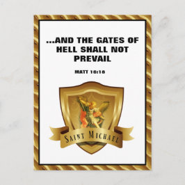 聖マイケル・アーチャンエル聖なる書物、 経典バイブル聖句ポストカ ポストカード