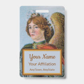 聖マイケル・ザ・アーチャンエル(詳細、M 017) バッジ (裏面)