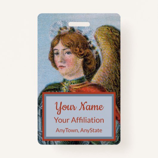 聖マイケル・ザ・アーチャンエル(詳細、M 017) バッジ (正面)