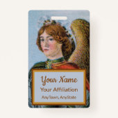 聖マイケル・ザ・アーチャンエル(詳細、M 017) バッジ (裏面)