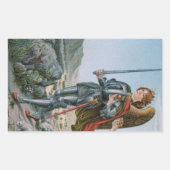 聖マイケル・ザ・アーチャンエル(詳細、M 017) 長方形シール (正面)