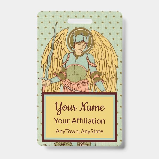 聖マイケル・ザ・アーチャンエル(RLS 12) バッジ (表面)