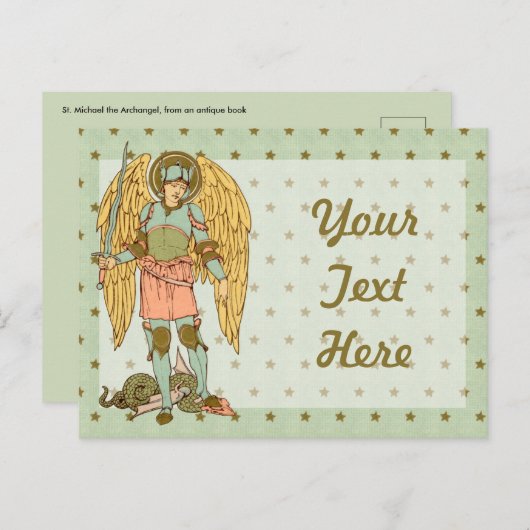 聖マイケル・ザ・アーチャンエル(RLS 12) ポストカード (正面/裏面)