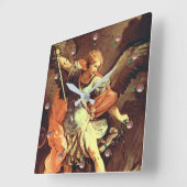 聖マイケル·ザ·アーチャンゲル スクエア壁時計 (傾斜)