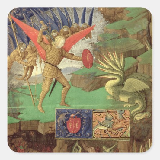 聖マイケル・ドラゴンの殺害 スクエアシール (正面)