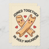 聖マカロニの教会で一緒におもしろい結婚なる シーズンカード (正面/裏面)