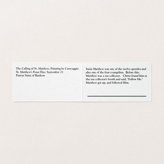 聖マシューの呼び声 (内部フラット)