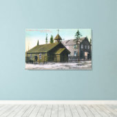 聖マシュー教会の外観と キャンバスプリント (インサイチュ (ウッドフロア))