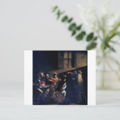 聖マタイの召使カラヴァッジョ ポストカード (スタンド正面)