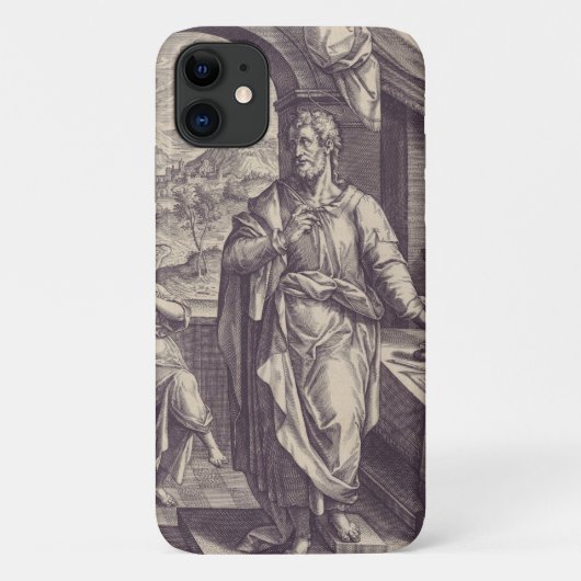 聖マタイの彫刻 神の啓示 Case-Mate iPhoneケース (裏面)