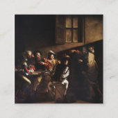 聖マタイをカラヴァッジョによって呼び寄せ スクエア名刺 (正面)