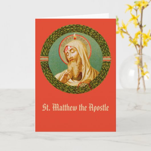 聖マタイ使徒 (JMAS 08) グリーティングカード (黄色い花)