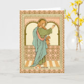 聖マタイ使徒(RLS 10)挨拶空白の カード (黄色い花)