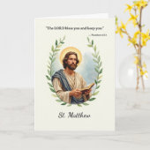 聖マタイ神の平和と恵み聖なる書物、 経典 カード (黄色い花)