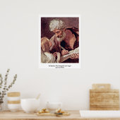 聖マタイ福音伝道者と天使Guido Reni著 ポスター (キッチン)