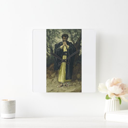 『聖マタイ』（せいマタイ、英: Saint Matthew）- ジェームズ・ティソット作 スクエア壁時計 (ホーム)