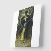 『聖マタイ』（せいマタイ、英: Saint Matthew）- ジェームズ・ティソット作 スクエア壁時計 (傾斜)